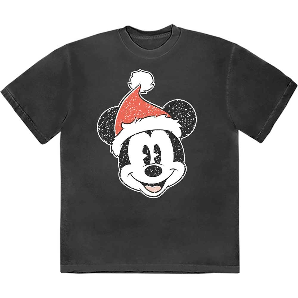 Disney Mickey Mouse - Santa Hat Tshirt Homme - Noir